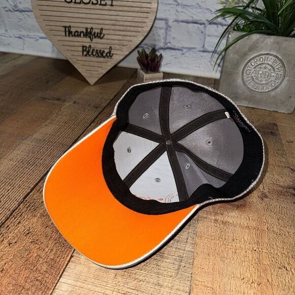 Cap America Orange Theory Fitness Hat Gray Orange Embroidered Fitted L/XL - Picture 6 of 6